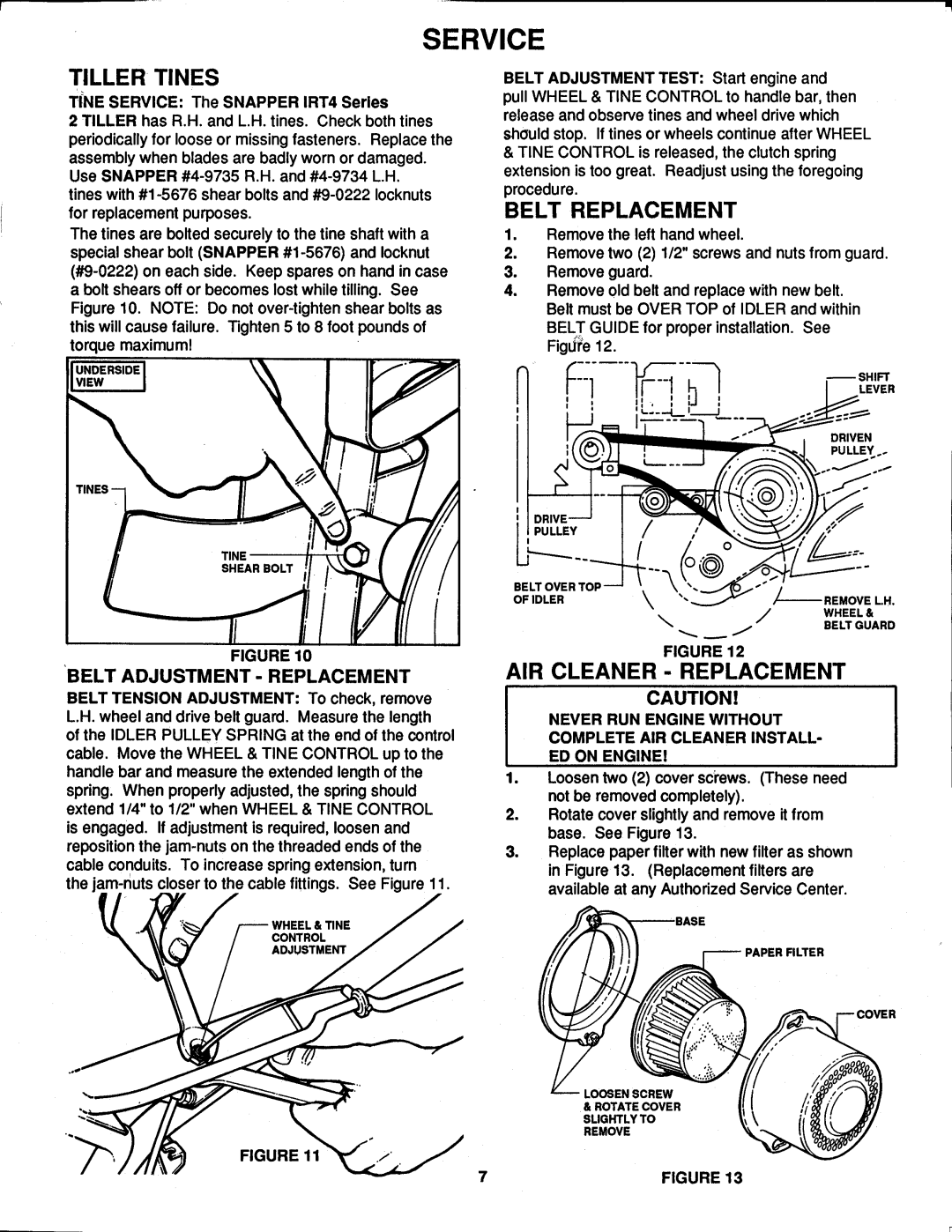 Snapper IRT4 Series 2 manual 