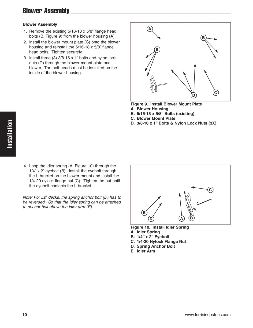 Snapper IS2000Zc, IS1500Z manual Blower Assembly, Da B 