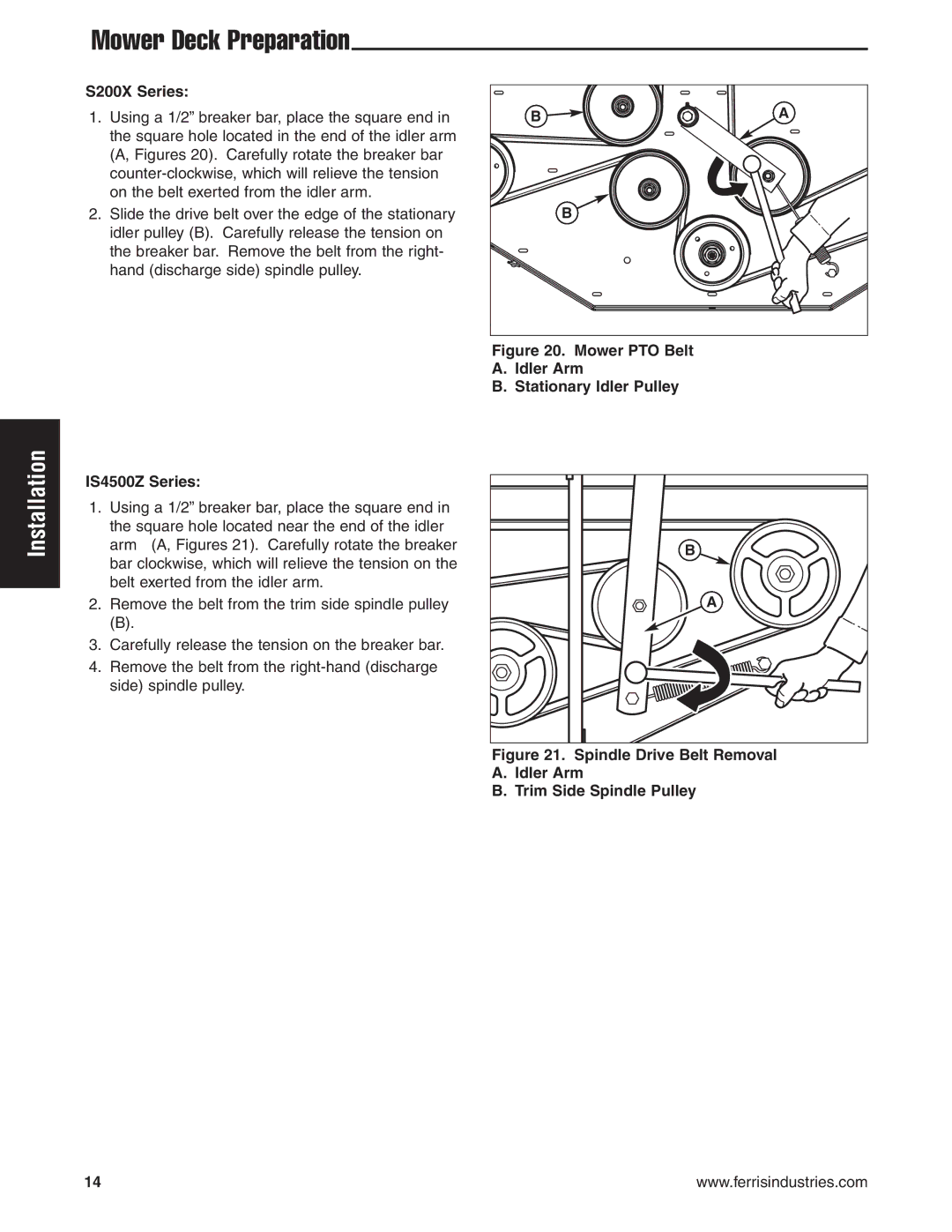 Snapper IS2000Zc, IS1500Z manual S200X Series, IS4500Z Series 