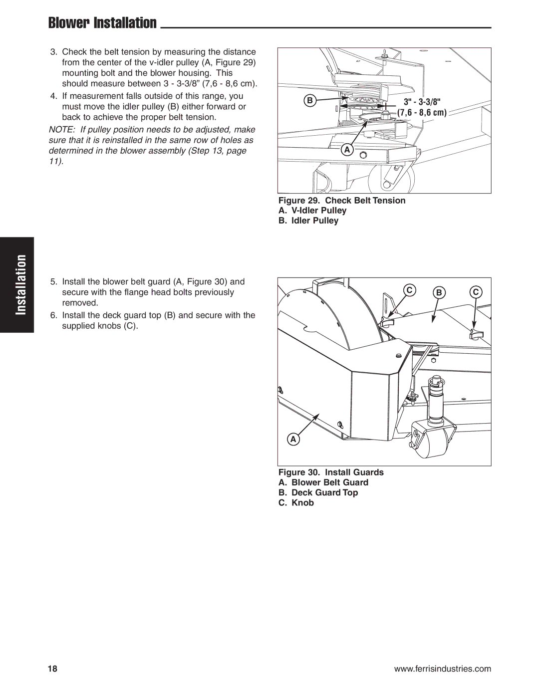 Snapper IS2000Zc, IS1500Z manual 3/8, 8,6 cm 