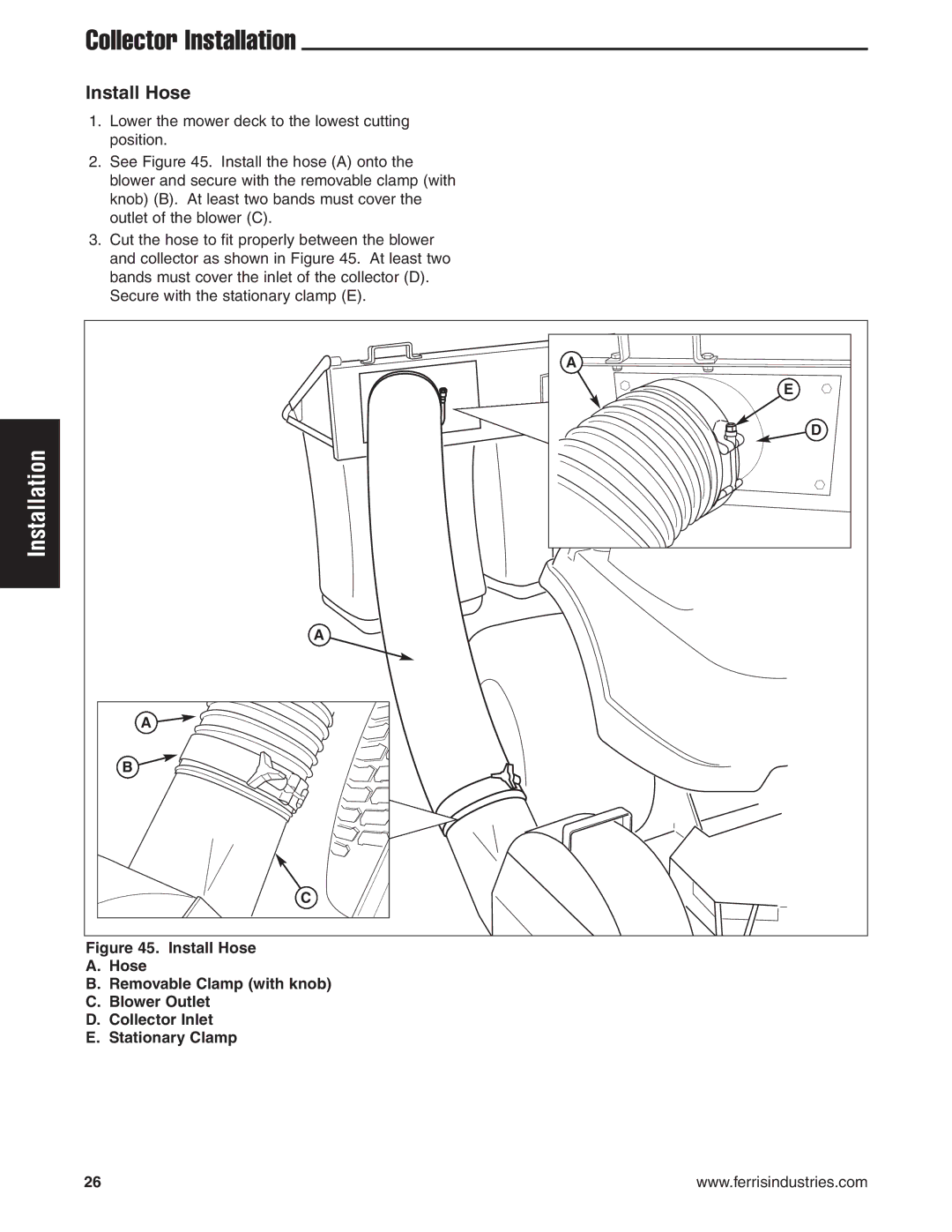 Snapper IS2000Zc, IS1500Z manual Install Hose 