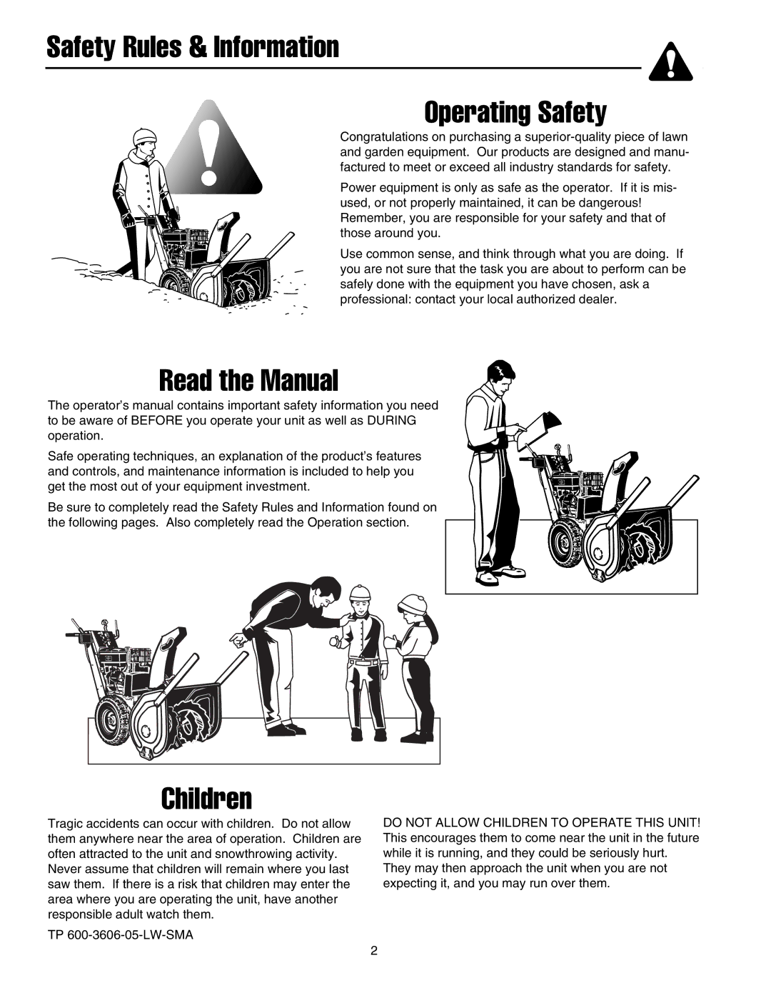 Snapper L1530EX, L1428EX, L11226EX, L1632E, L1226EX, 1632EX manual Safety Rules & Information Operating Safety 