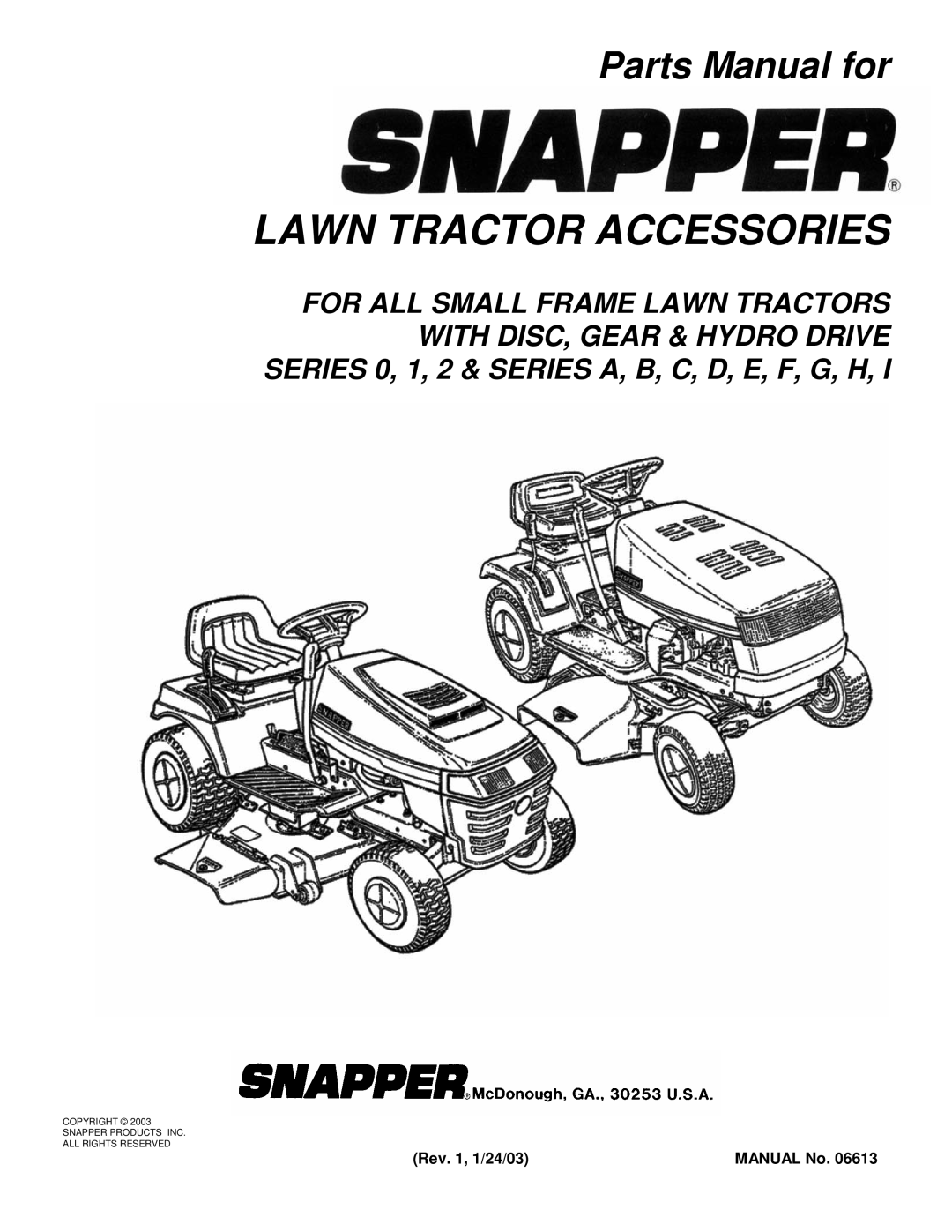 Snapper Lawn Mower Accessory manual Lawn Tractor Accessories 