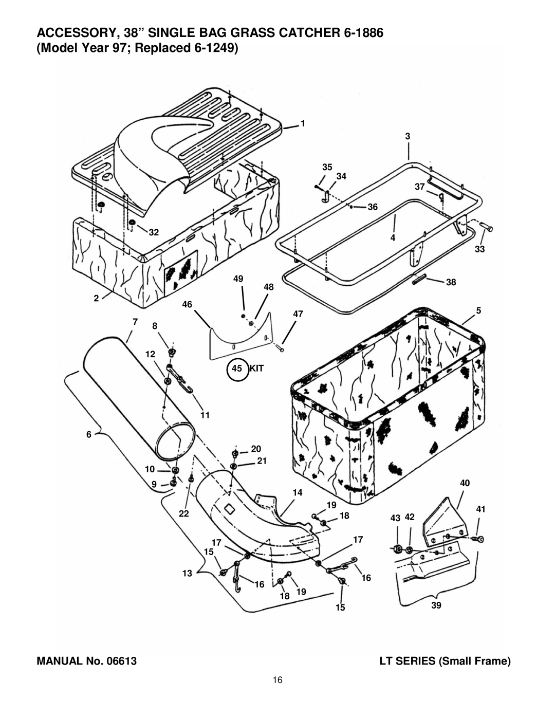 Snapper Lawn Mower Accessory manual 45 KIT 