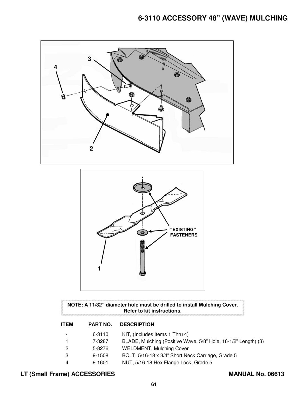 Snapper Lawn Mower Accessory manual Accessory 48 Wave Mulching 