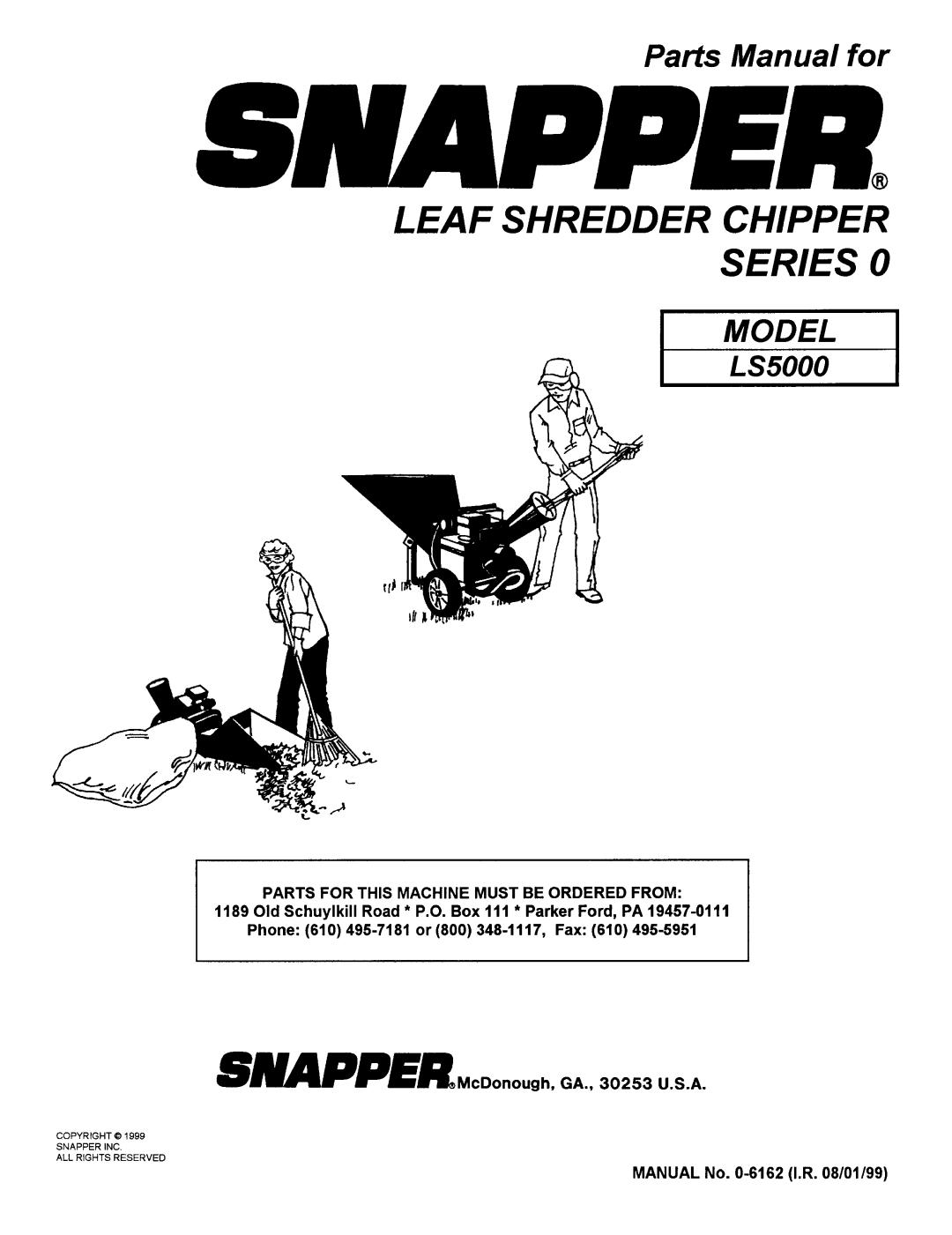 Snapper LS5000 manual 