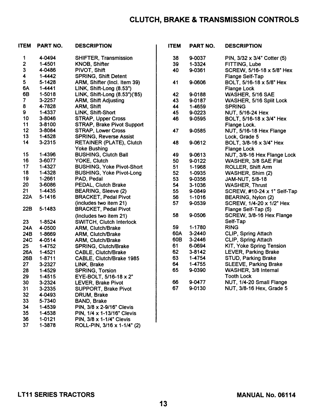 Snapper LT11 Series 1, LT11 SERIES 0.1 manual 