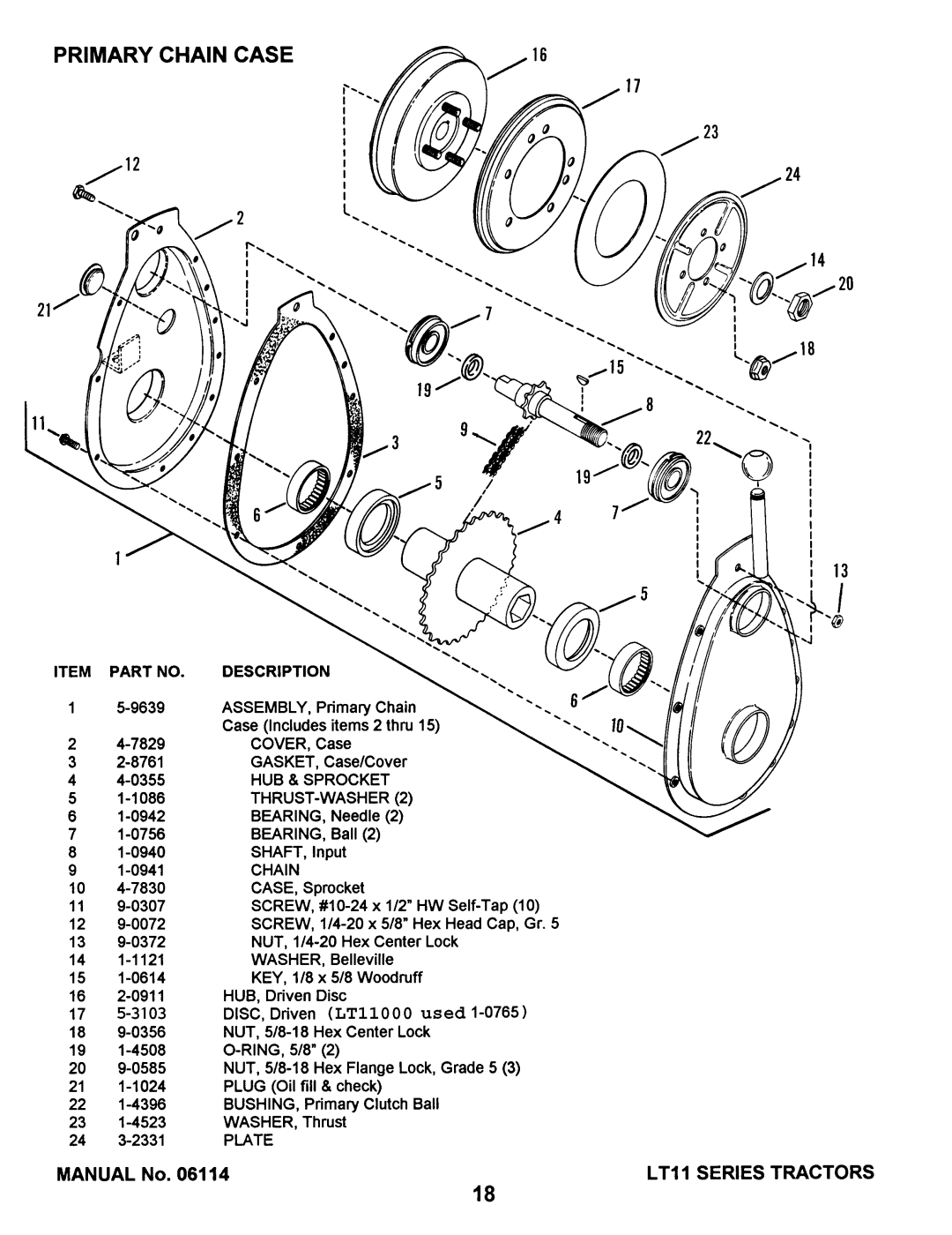 Snapper LT11 SERIES 0.1, LT11 Series 1 manual 