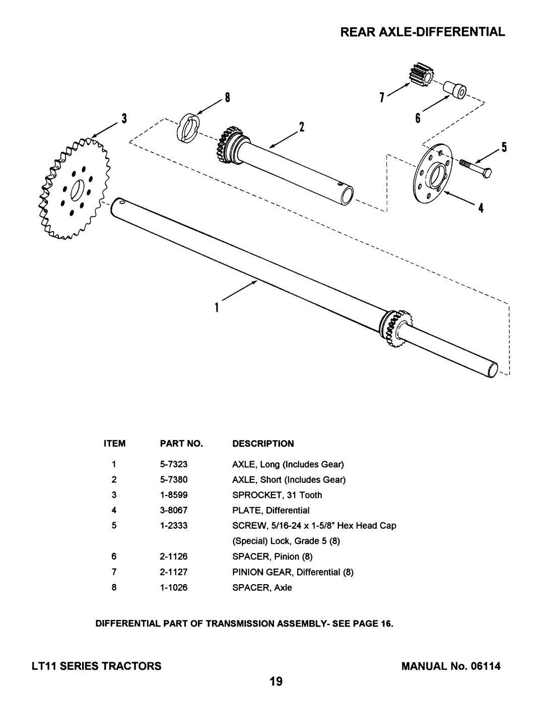 Snapper LT11 Series 1, LT11 SERIES 0.1 manual 