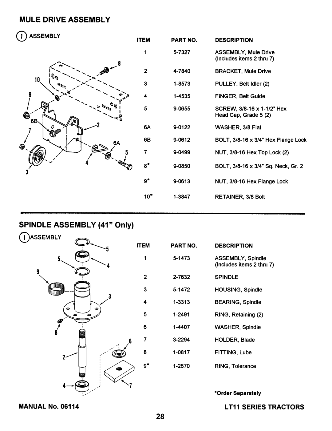 Snapper LT11 SERIES 0.1, LT11 Series 1 manual 