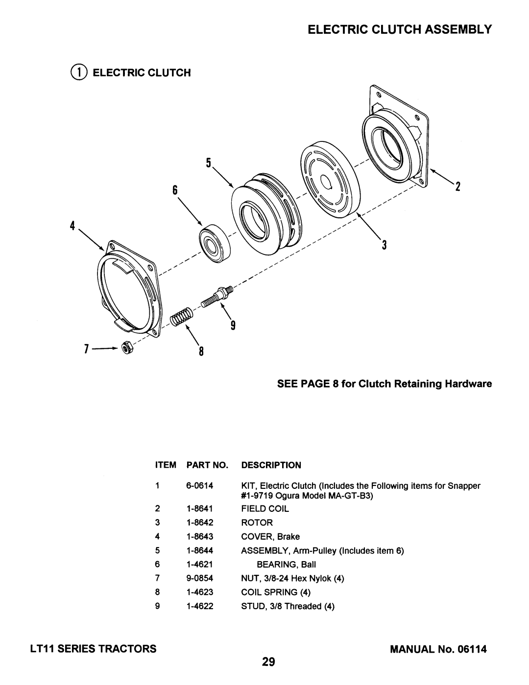 Snapper LT11 Series 1, LT11 SERIES 0.1 manual 