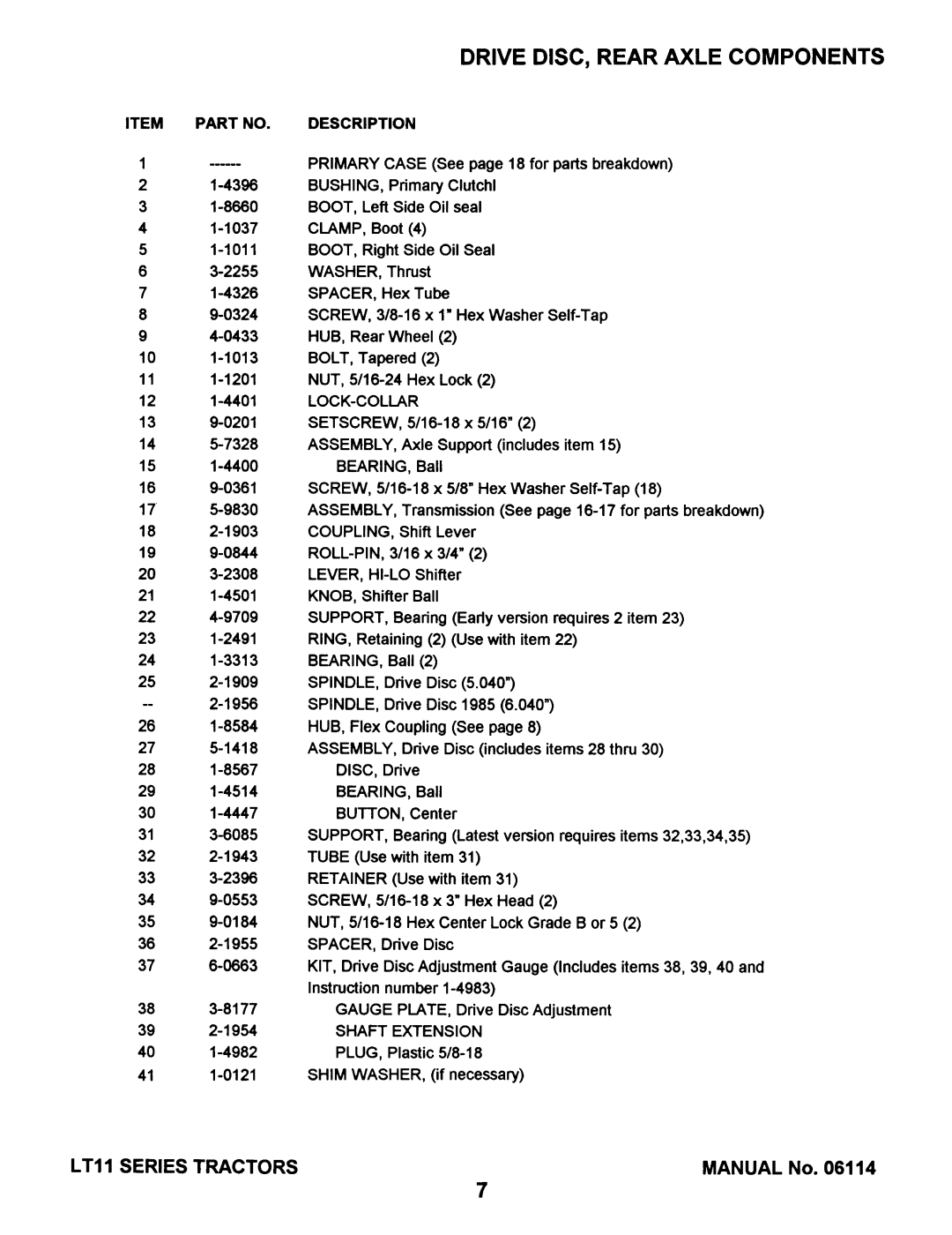 Snapper LT11 Series 1, LT11 SERIES 0.1 manual 