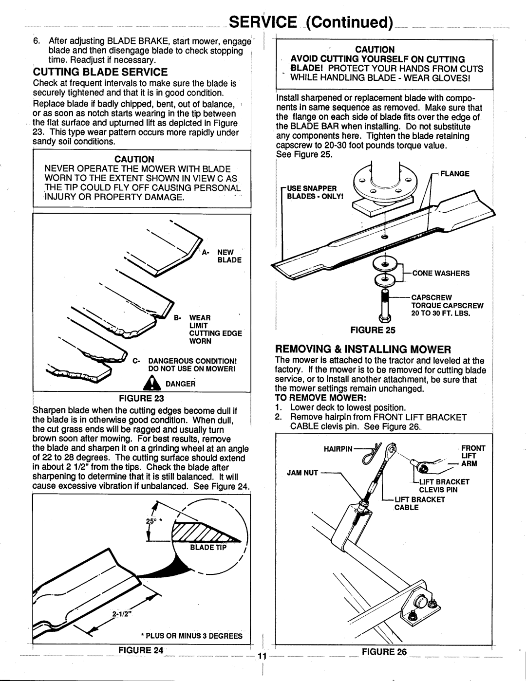 Snapper LT115D114B manual 