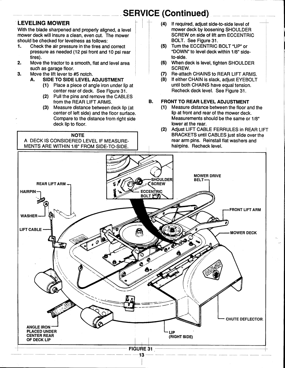 Snapper LT115D331B Series manual 