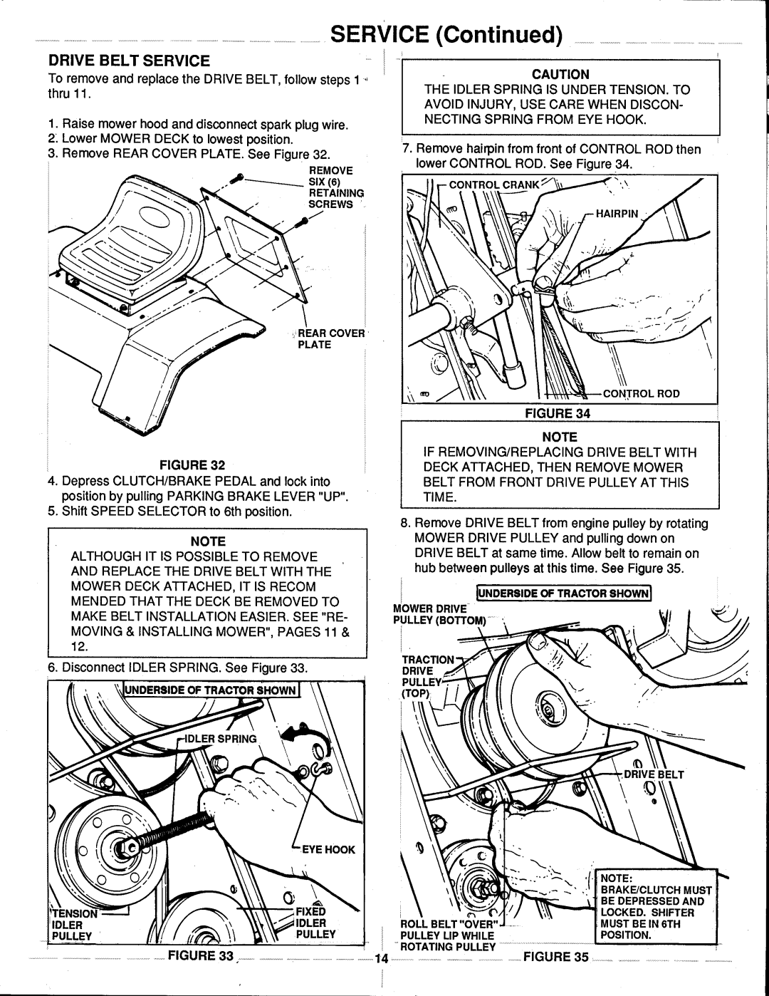 Snapper LT115D331B Series manual 