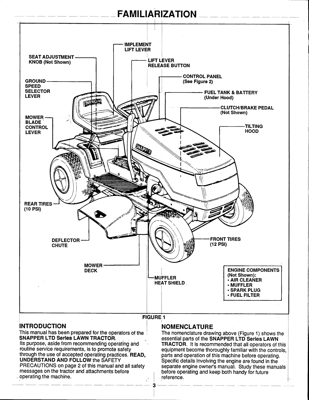 Snapper LT115D331B Series manual 