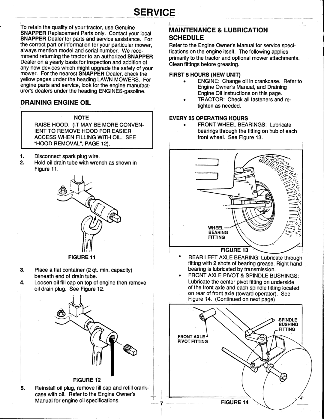 Snapper LT115D331B Series manual 