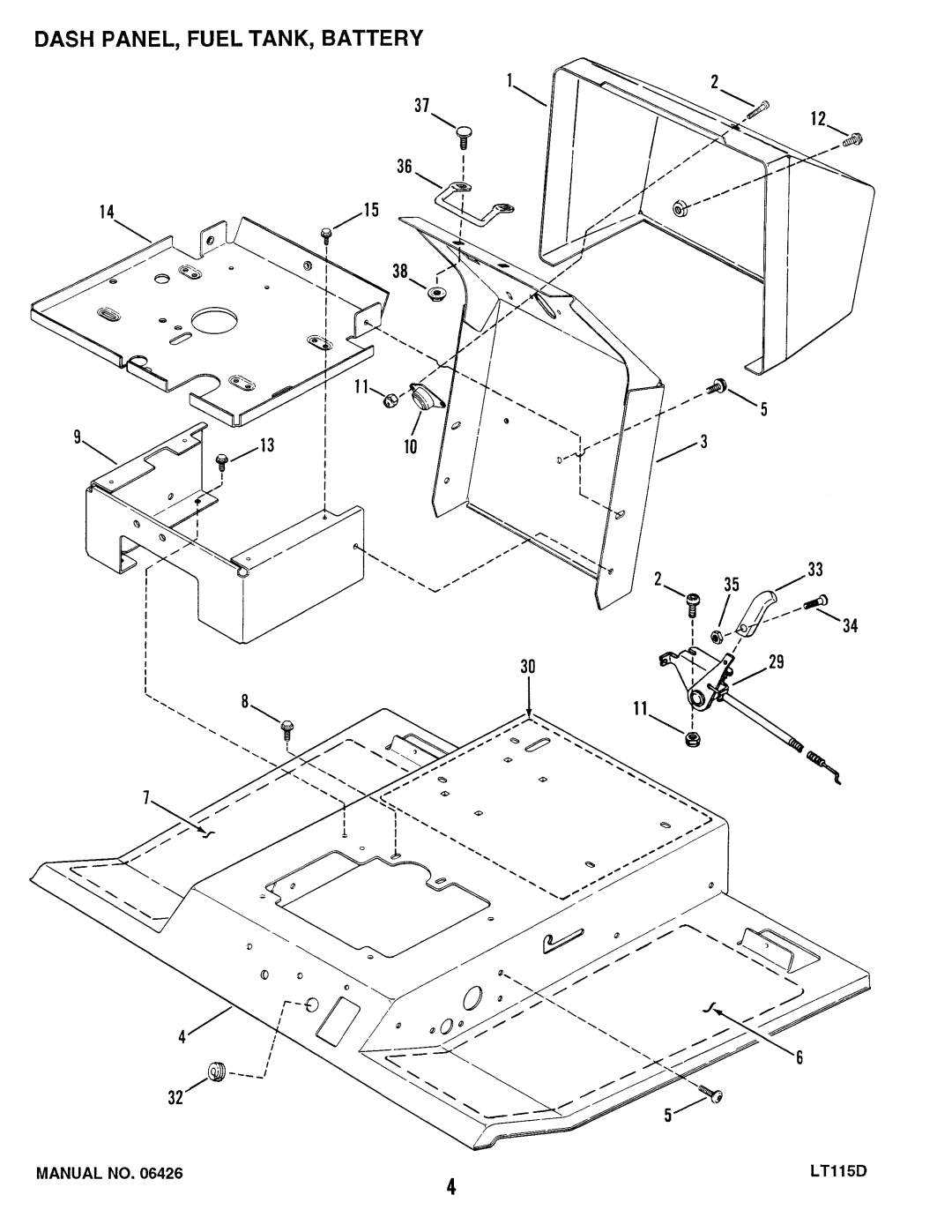 Snapper ELT115D331B, LT115D411B, RLT115D331B manual 