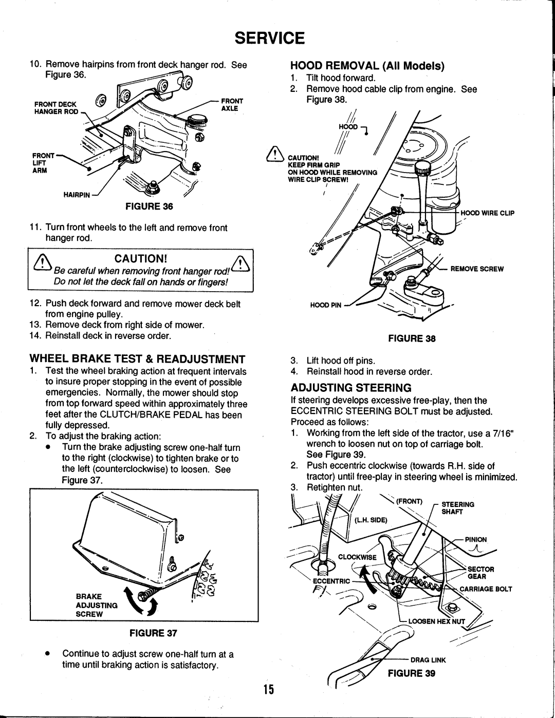 Snapper LT120G30AB, LT125G38AB, LT150G42AKV Series A manual 