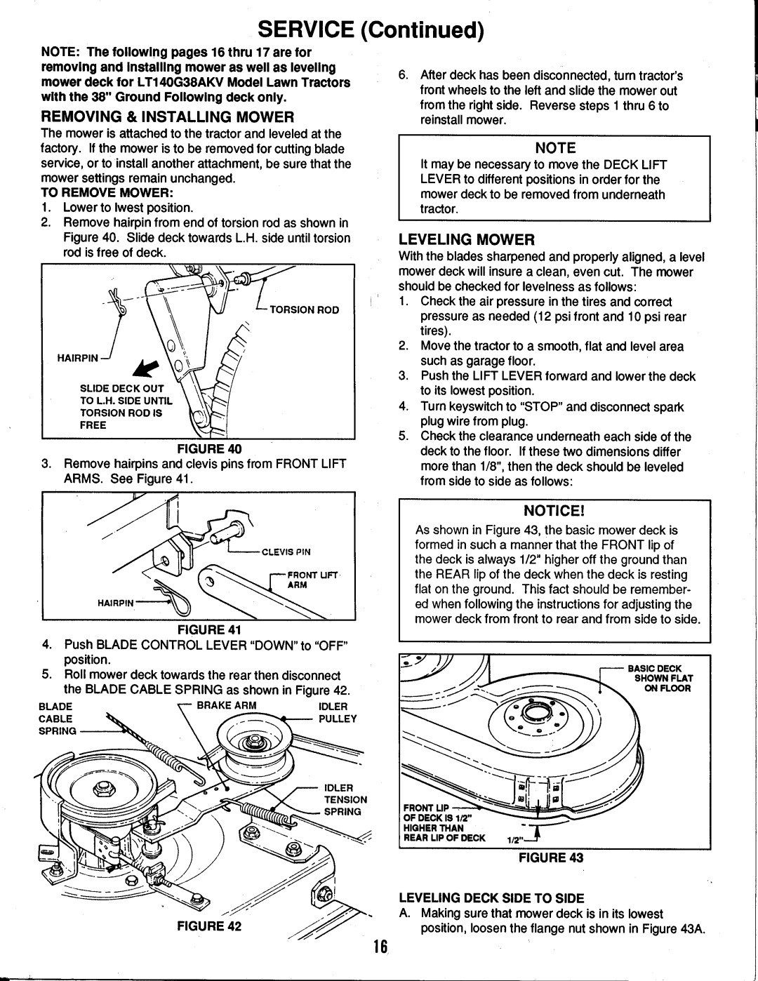 Snapper LT125G38AB, LT120G30AB, LT150G42AKV Series A manual 