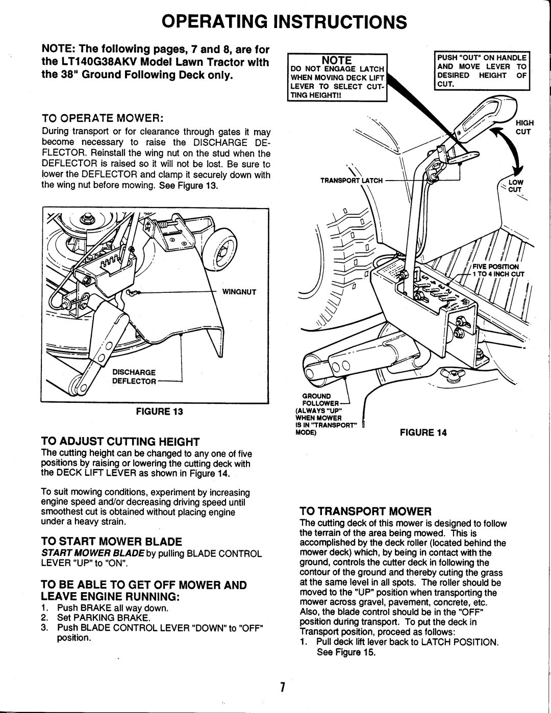 Snapper LT125G38AB, LT120G30AB, LT150G42AKV Series A manual 