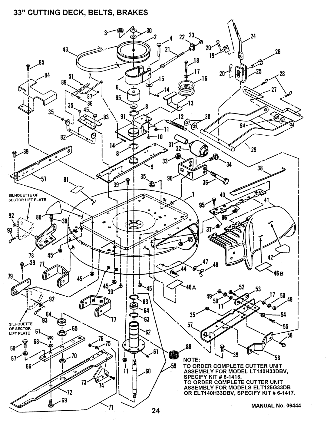 Snapper LT125G38DB, LT140H33DBV, NLT145H38DBV, NLT120G30DB manual 