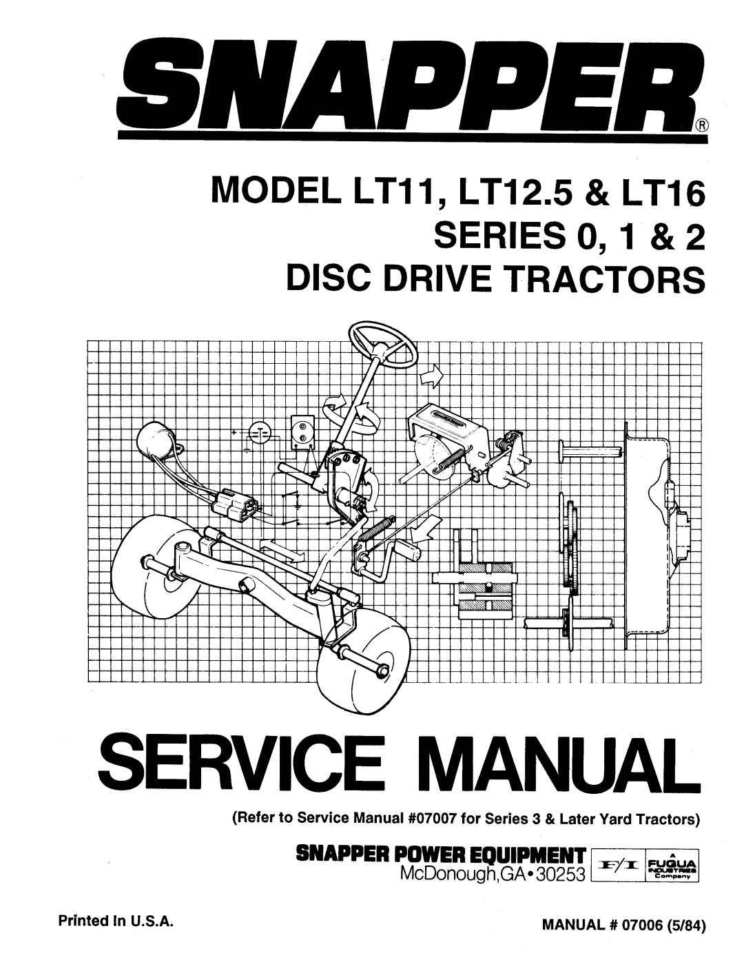 Snapper T16, LT12.5 manual 