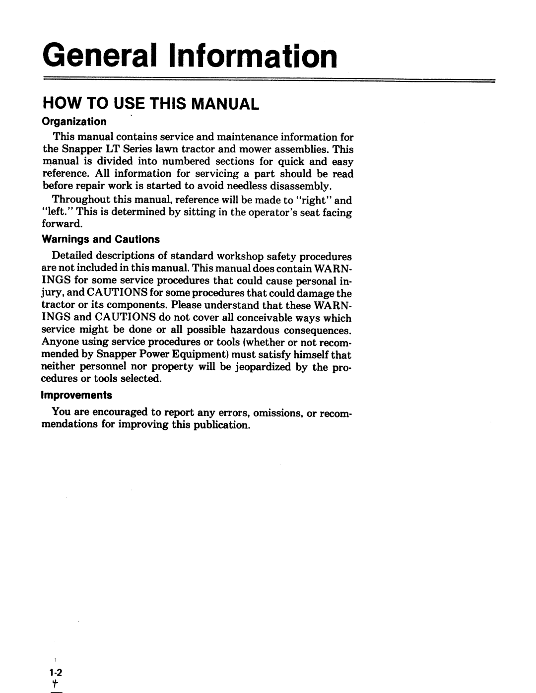 Snapper LT12.5, T16 manual 