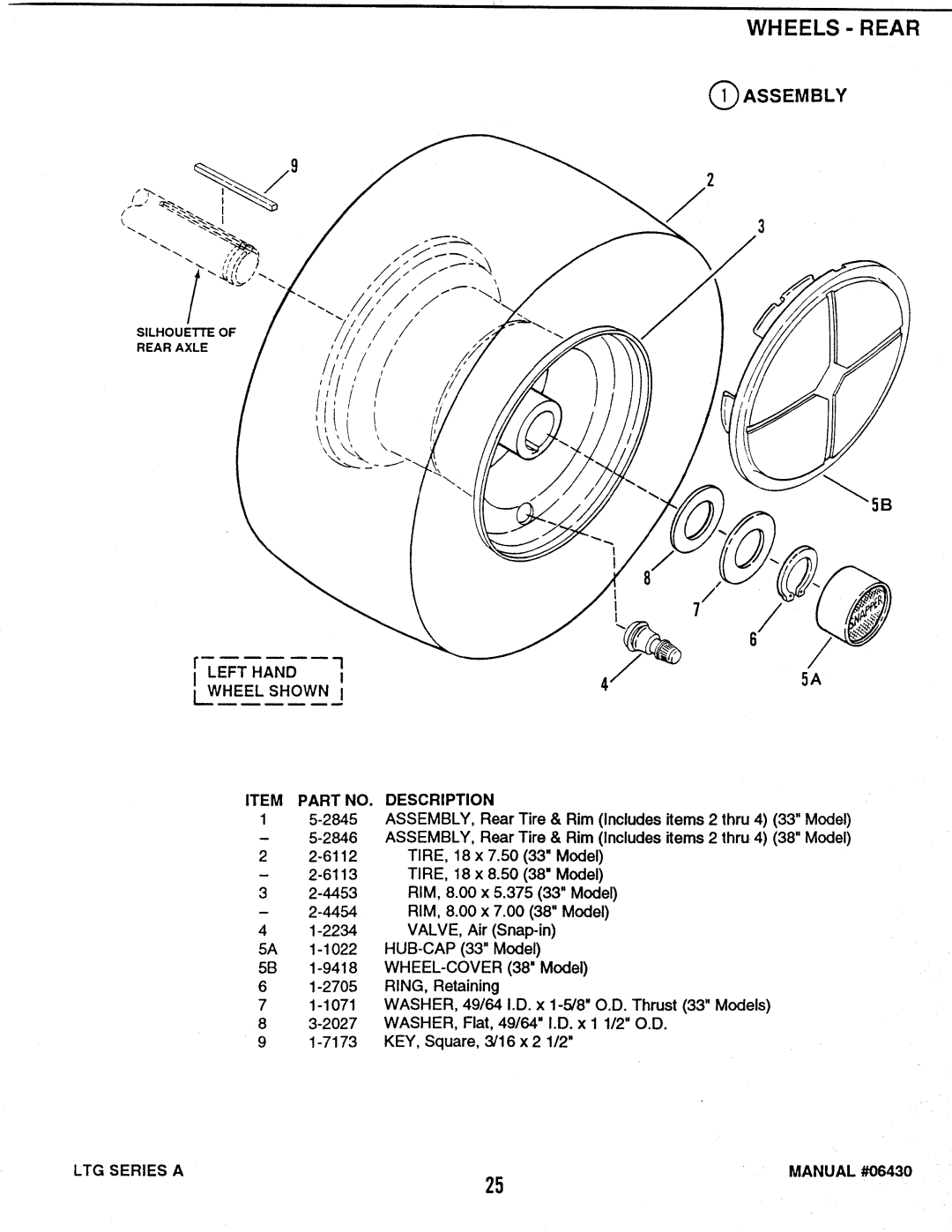 Snapper ELT125G38AB Series A, ELT120G33AB, ELT125G33AB, BH120G38AB manual 