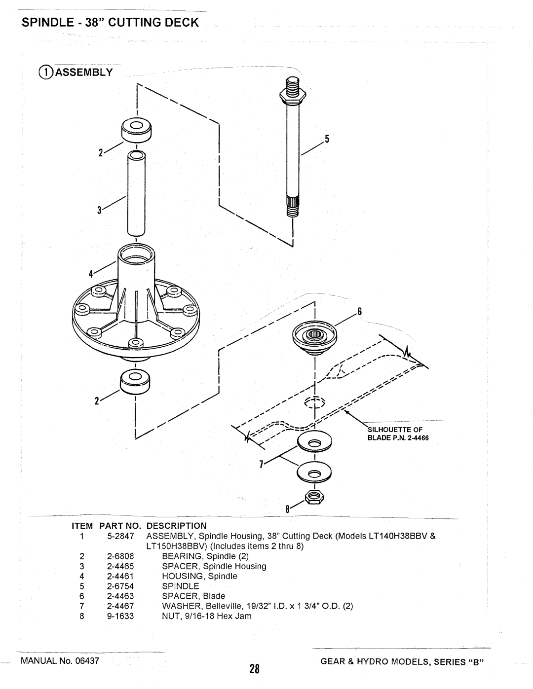 Snapper LT150H38BBV, LT120G30BB, ELT125G33BB, ELT140H33BBV, LT155H42BBV, LT140H38BBV manual 