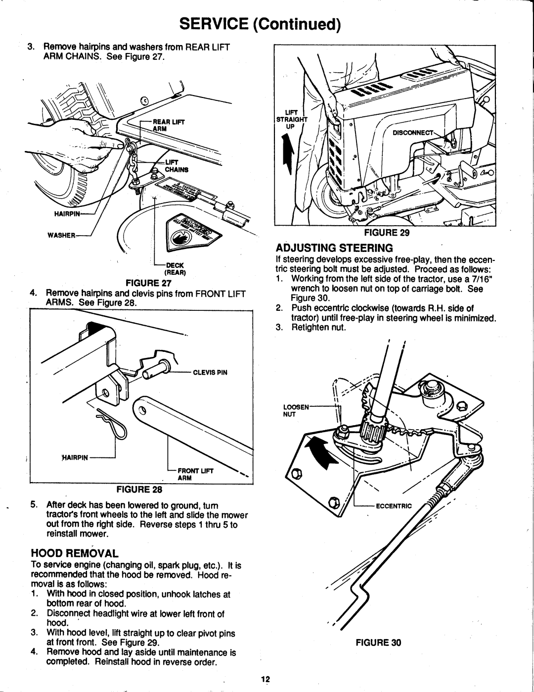 Snapper LT12D 33 manual 