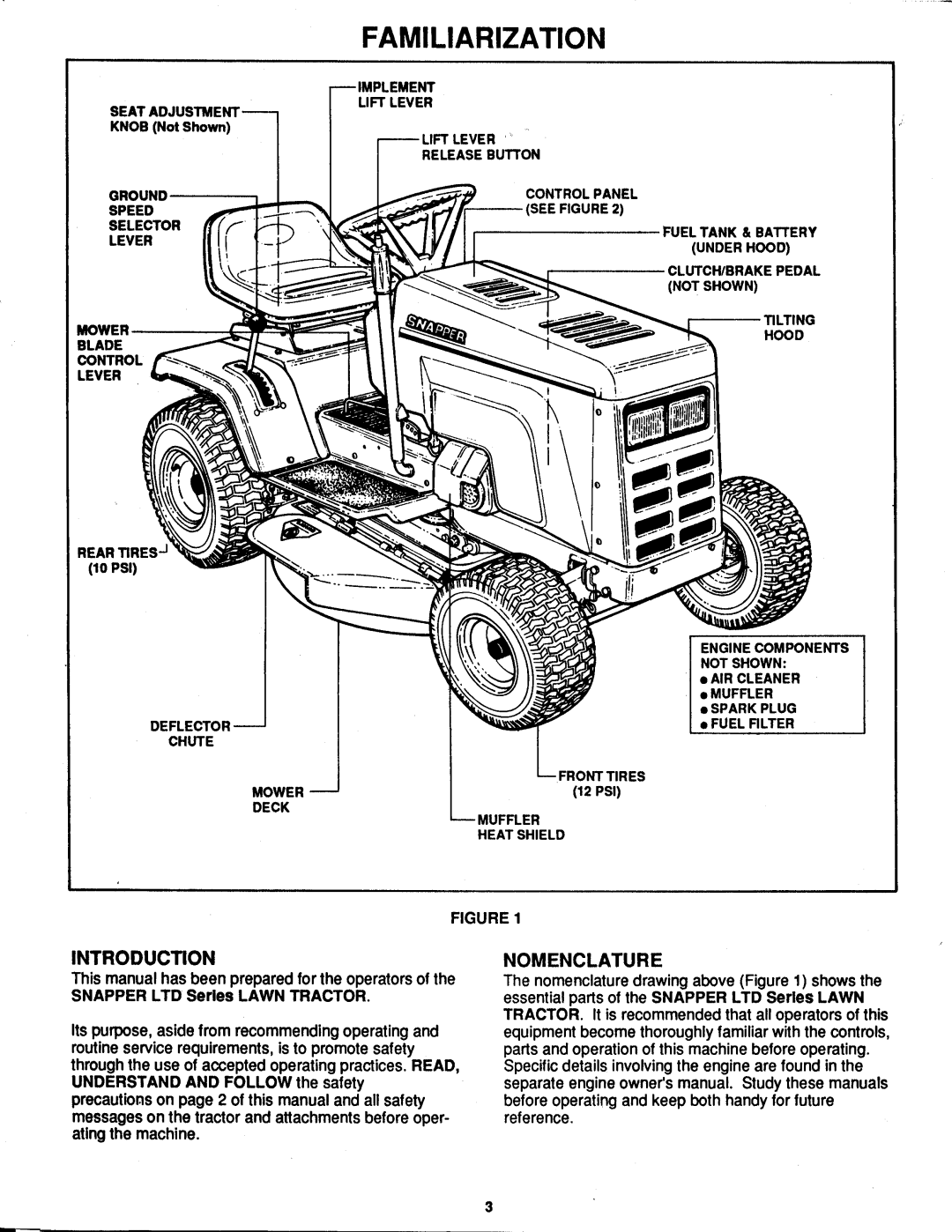 Snapper LT12D 33 manual 