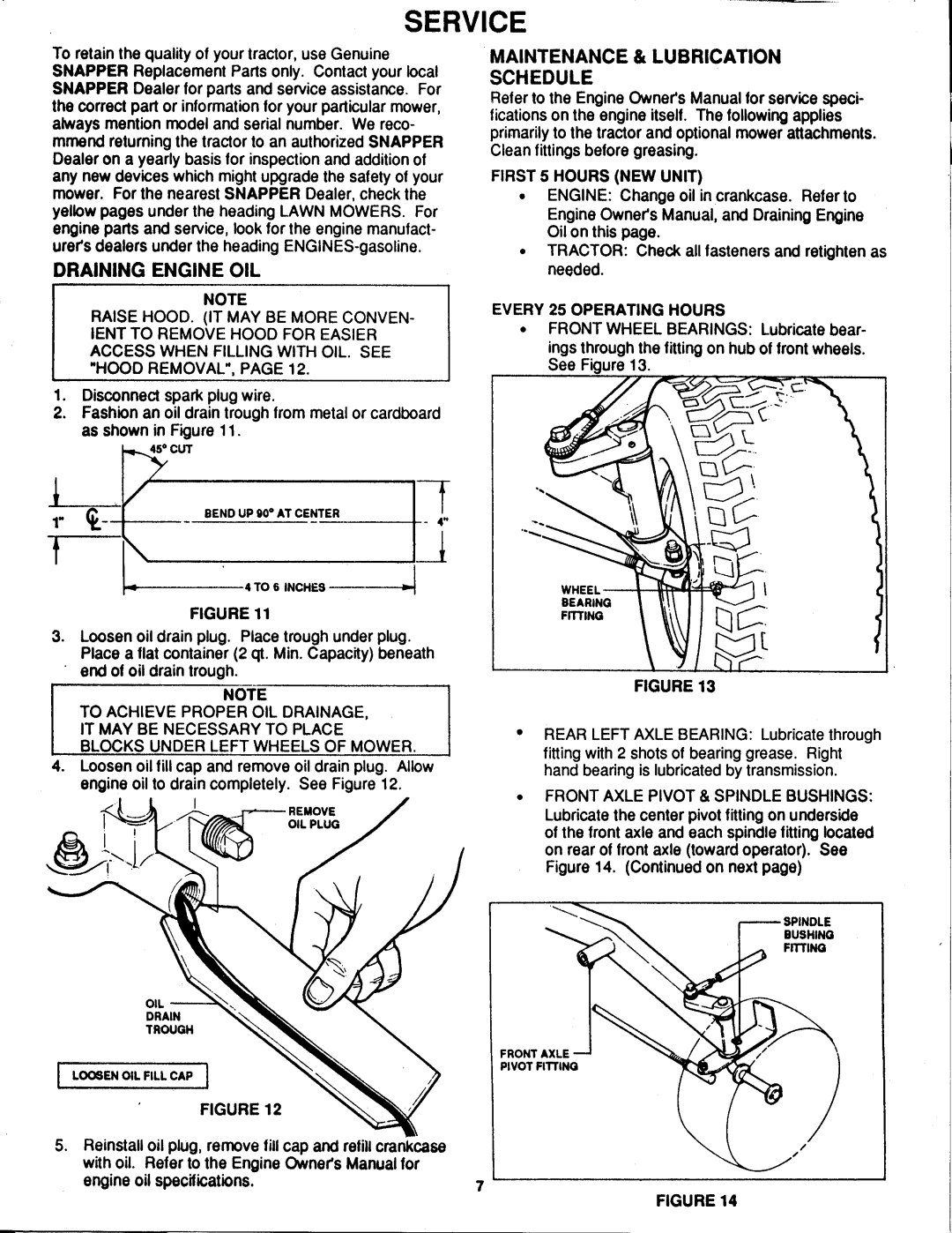 Snapper LT12D 33 manual 