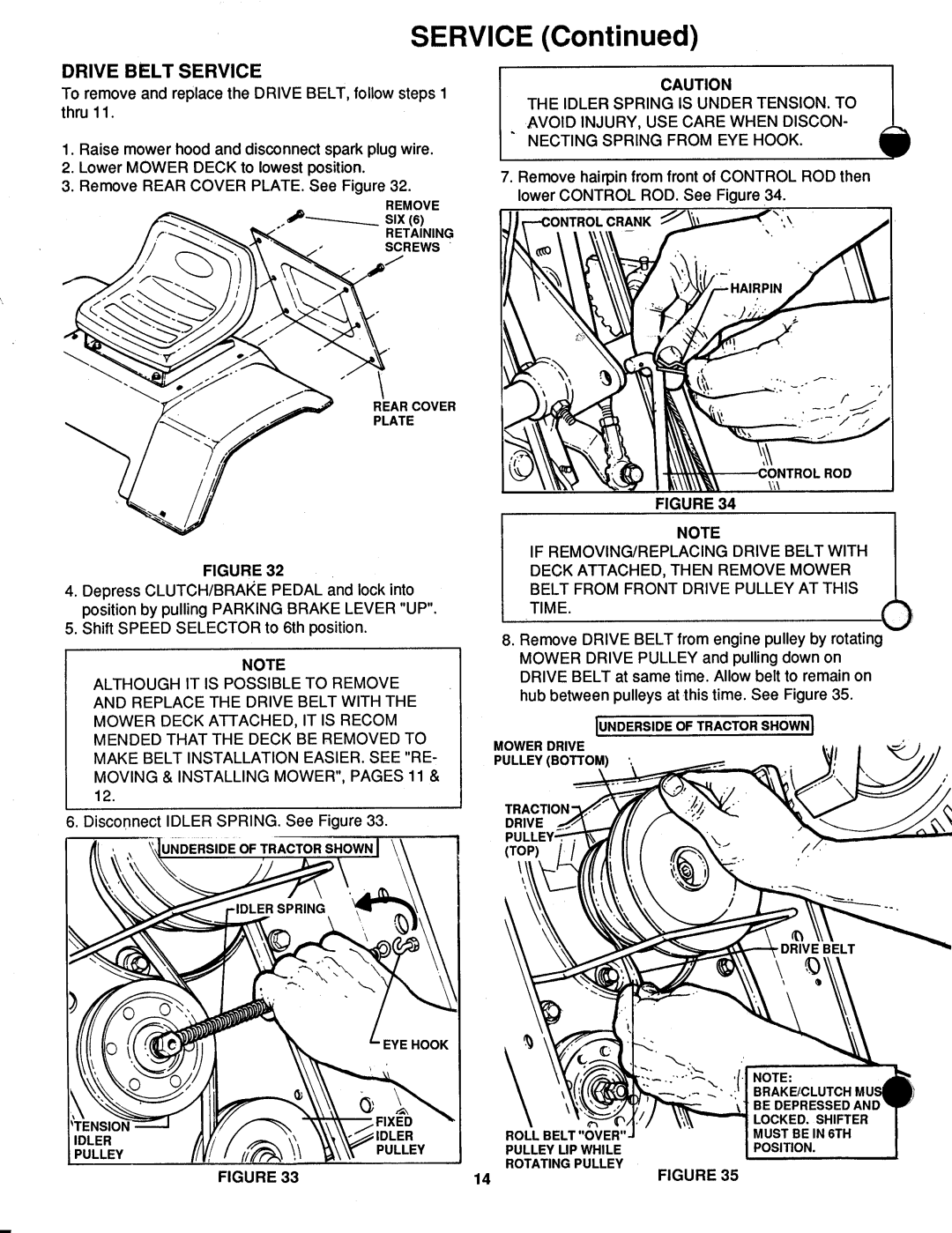 Snapper LT12D331TV, LT12D331B manual 