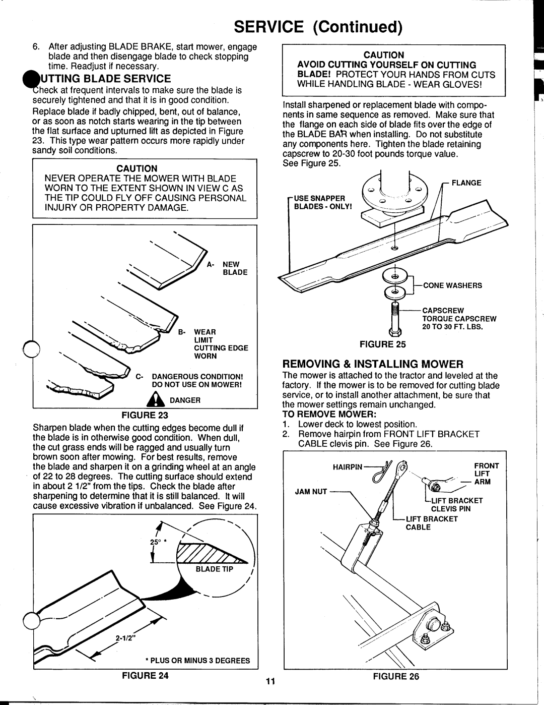 Snapper LT12D411B, LT12D411TV manual 