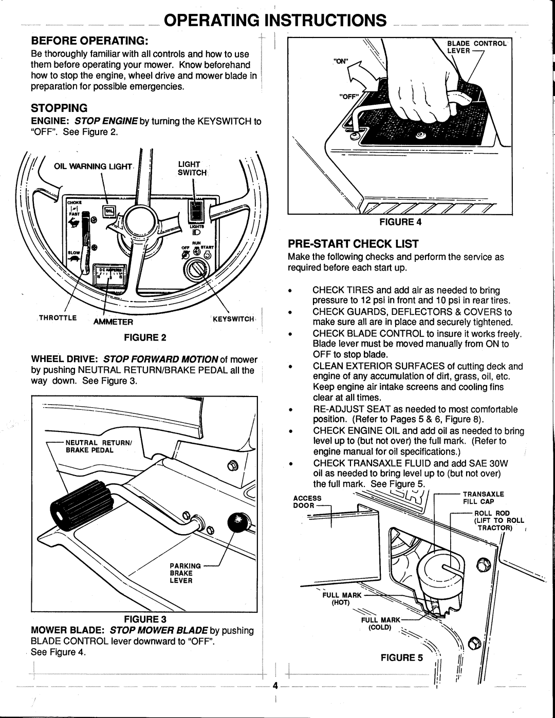 Snapper LT140H331KV Series manual 