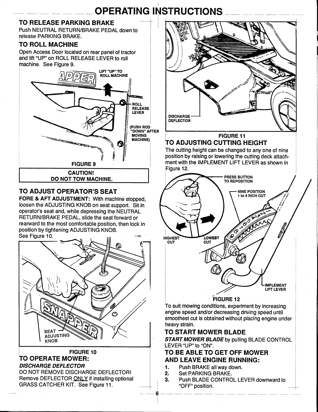 Snapper LT140H331KV Series manual 