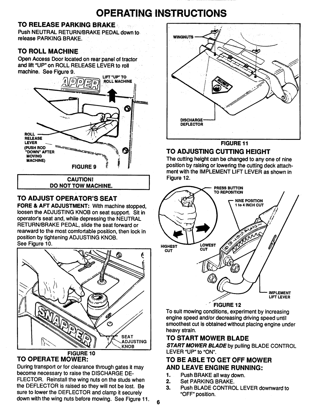 Snapper LT140H411KV Series manual 