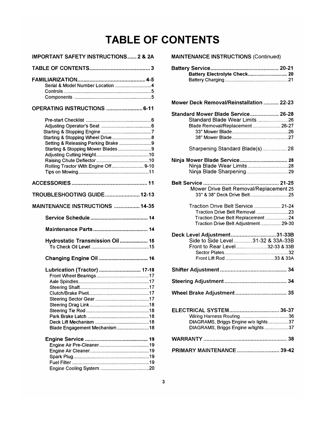 Snapper LT145H33DBV manual 