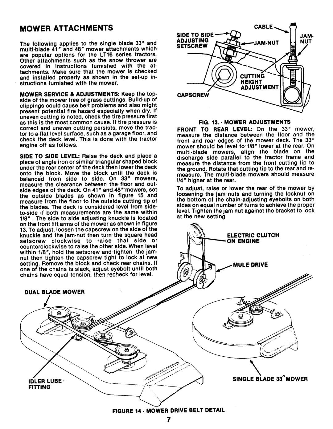 Snapper LT16 manual 