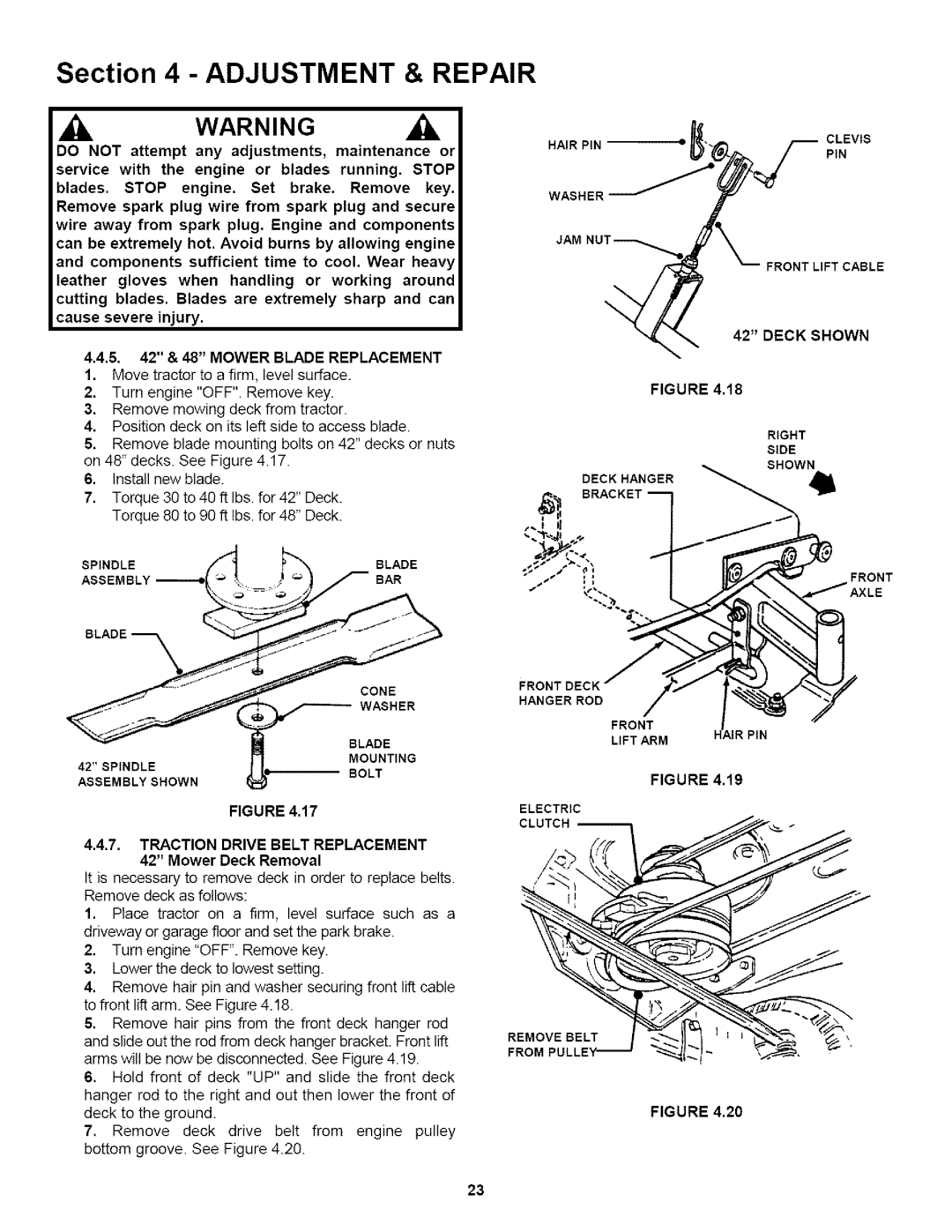 Snapper WLT200H481BV2 5 & 48 Mower Blade Replacement, Deck Shown, Traction Drive Belt Replacement 42 Mower Deck Removal 