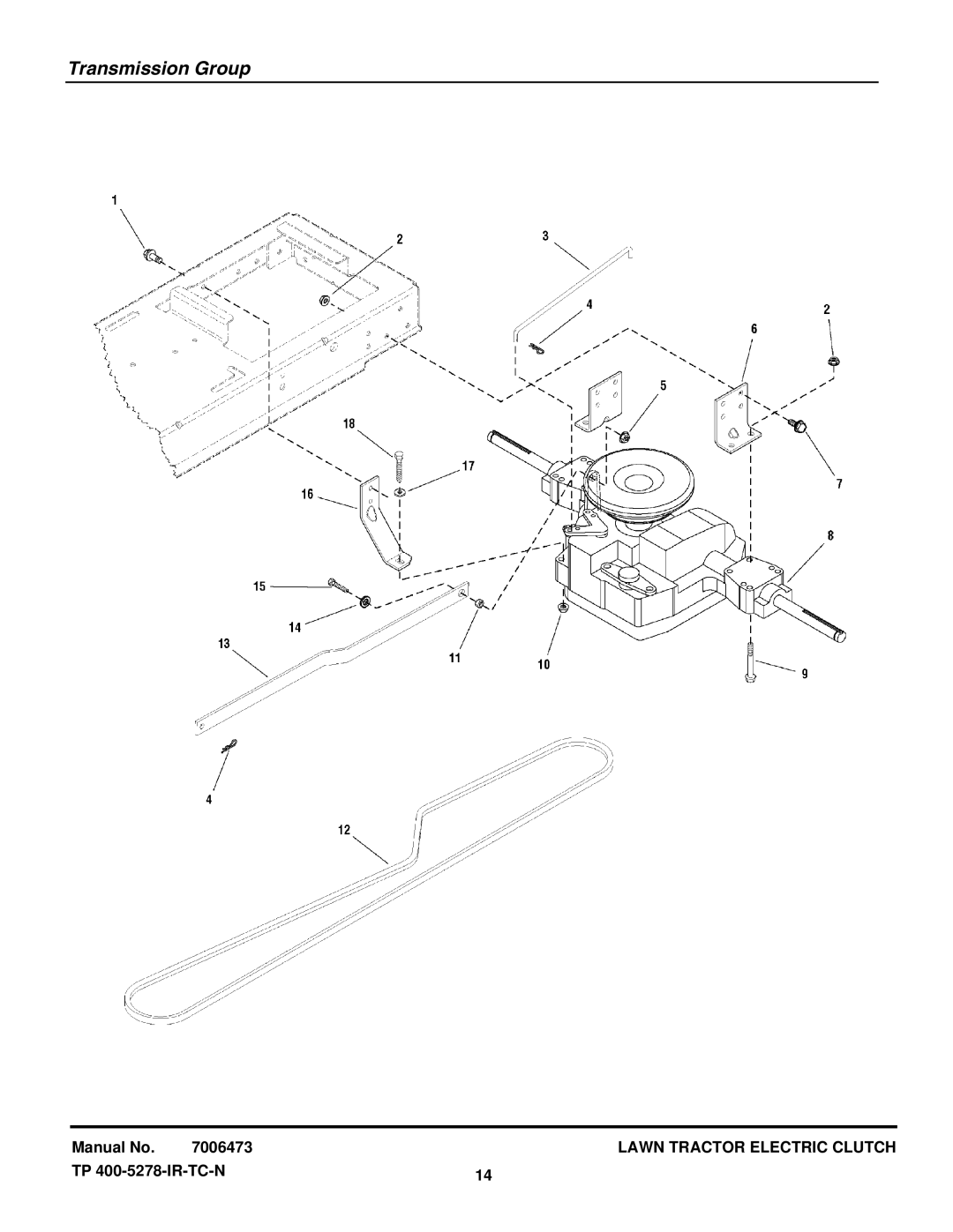 Snapper LT2044 (2690714) manual Transmission Group 