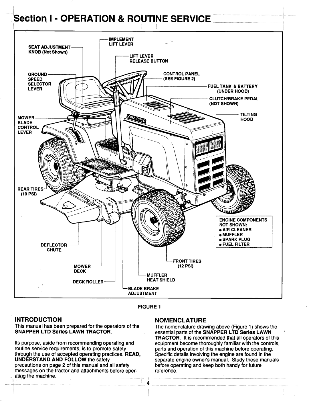 Snapper LTD Series 0 manual 