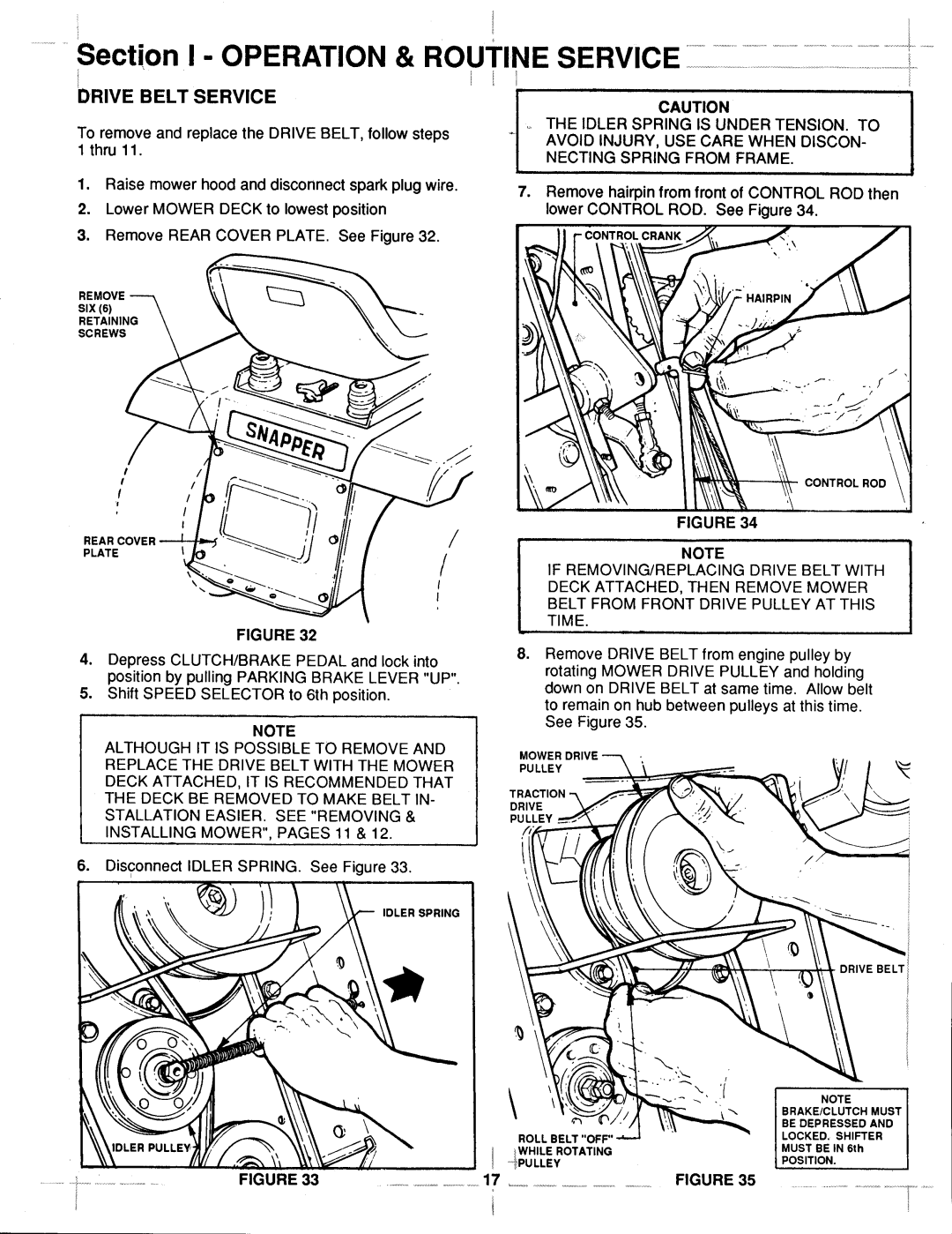 Snapper LTD Series 0 manual 