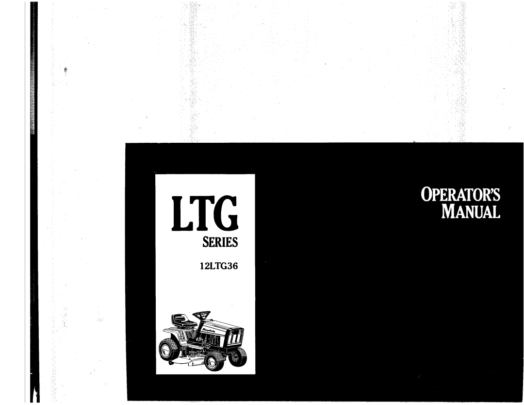 Snapper 12LTG36, LTG Series manual 