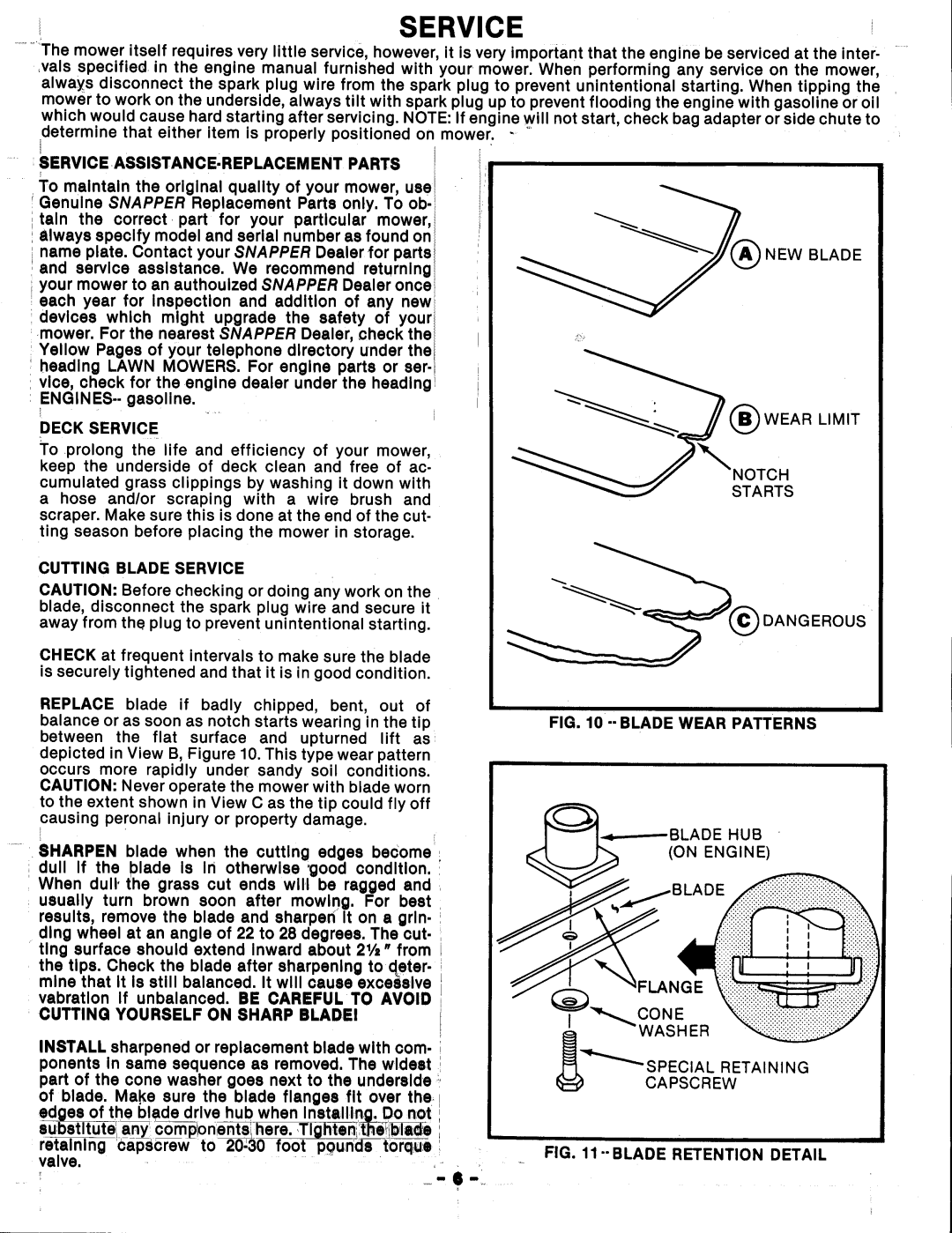 Snapper LW307T, LW307-2 manual 