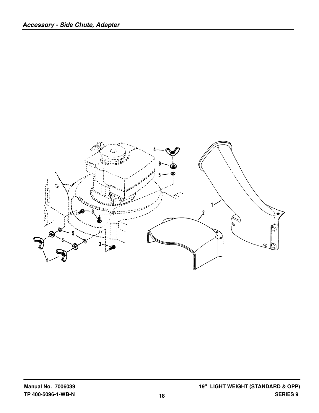 Snapper LW359T2, DLW409R-2, RLW359T, ODLW359T manual Accessory Side Chute, Adapter 