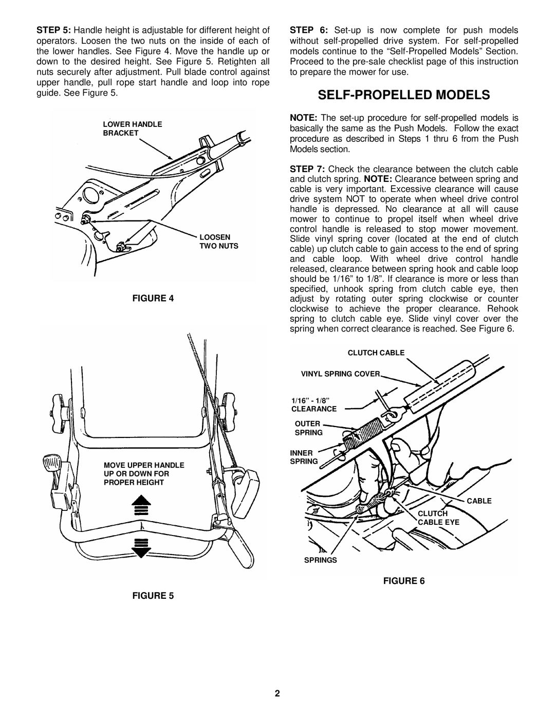 Snapper manual SELF-PROPELLED Models 