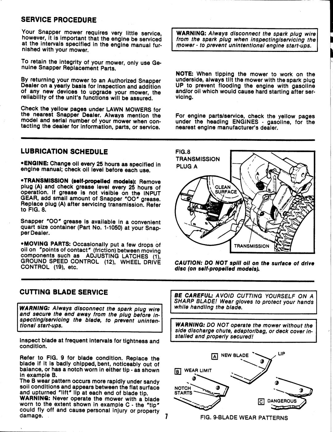 Snapper P21507BE, PD21357B, P21407T-2, P21357B, PM21357B manual 