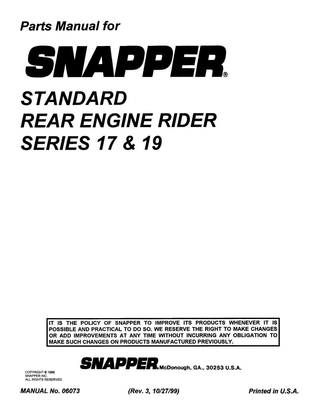 Snapper M300919BE, M301019B, M280817B manual 